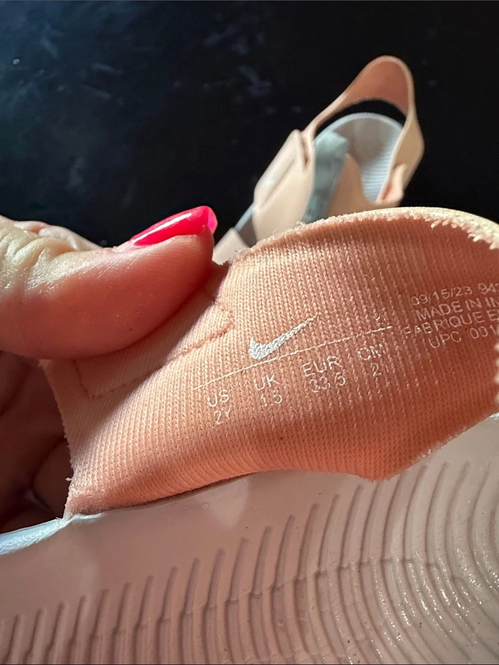 Nike ACG Peach and Light Gray Kids Sandals